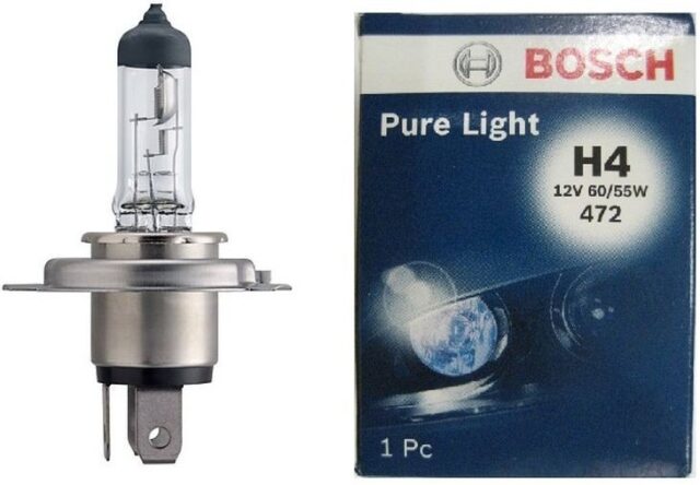 Лампа H4 12V 60/55W P43t Pure Light 1987302041 (BOSCH)