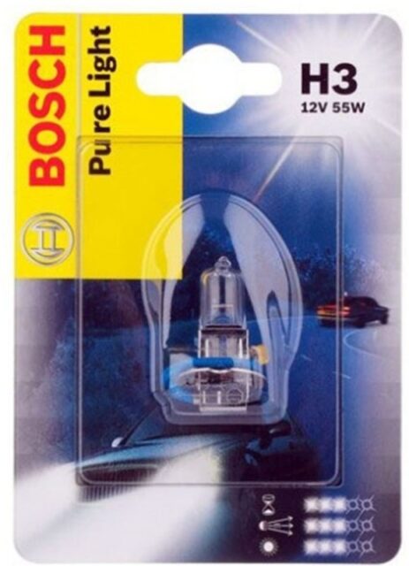 Лампа H3 12V 55W PK22s Standart Pure Light 1987301006 (Bosch)