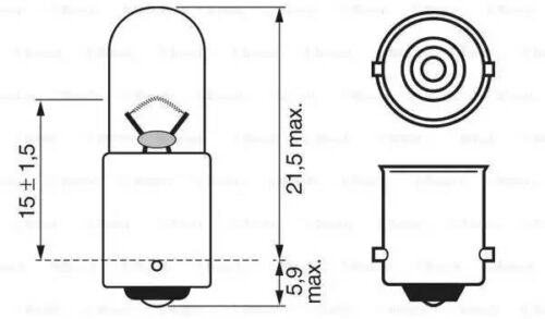 Лампа T4W 12V 4W BA9s Pure Light 1987302207 (Bosch)