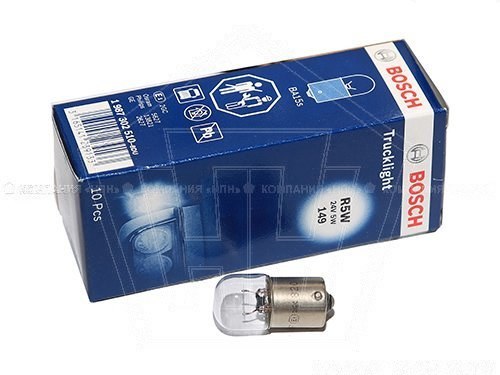 Лампа 24V R5W BA15s Trucklight 1987302510 (Bosch)