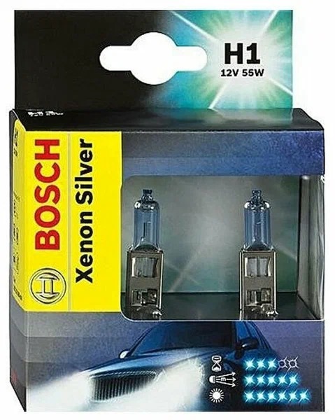 Лампа H1 12V 55W Xenon Silver (2 шт) 1987301080 (Bosch)